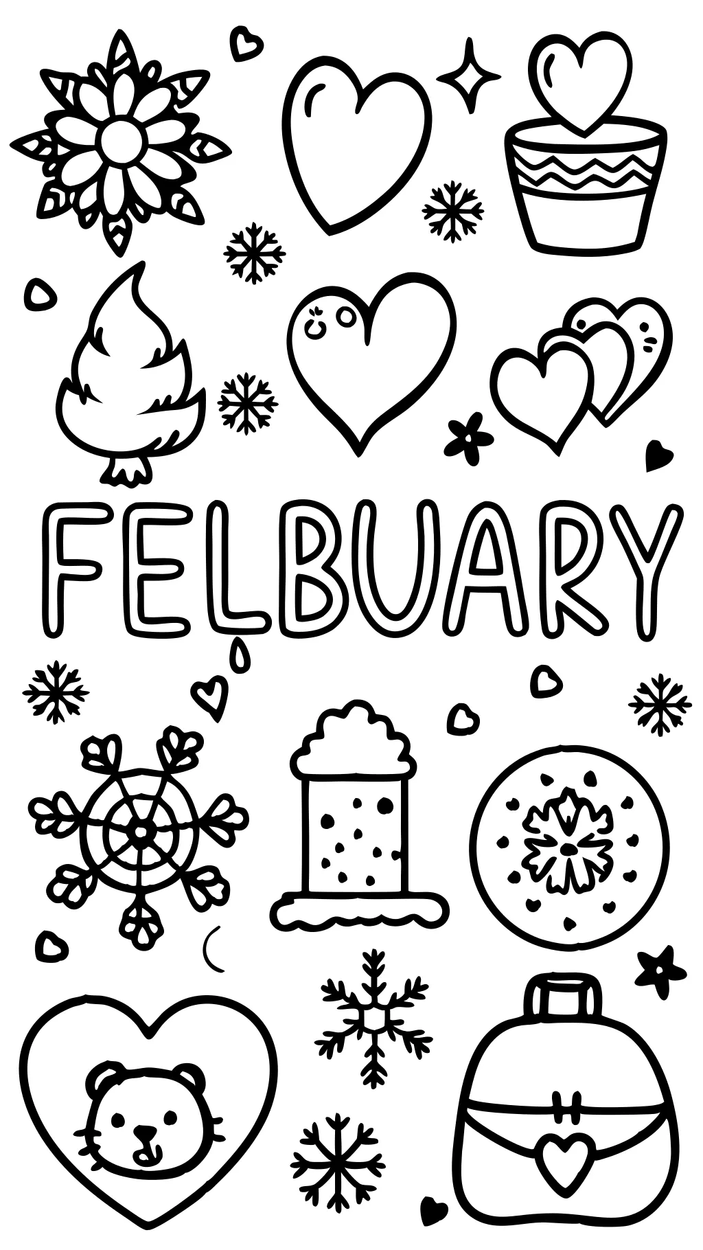 feb coloring pages